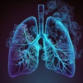 X-Ray of Smoke-Filled Lungs: The Unhealthy Addiction of Tobacco and its Medical Health Risks. Generative AI