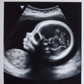 x ray Ultrasound baby image, no text. ai generative