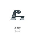 X-ray vector icon on white background. Flat vector x-ray icon symbol sign from modern general collection for mobile concept and Royalty Free Stock Photo