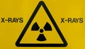 X-ray warning sign Royalty Free Stock Photo