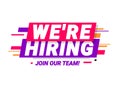 We're hiring. An ad for an advertising campaign at retail on the day of purchase.