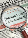 We're Hiring Hedge Fund Accountant. 3D.