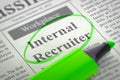 We're Hiring Internal Recruiter. 3D.