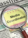 We're Hiring Media Coordinator. 3D.