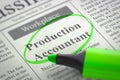 We're Hiring Production Accountant. 3D.