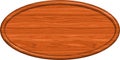 1x2 Redwood Oval Sign Blank