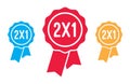 2x1 Ribbons Vector Royalty Free Stock Photo