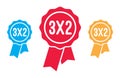 3x2 Ribbons Vector Royalty Free Stock Photo
