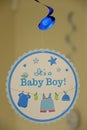 It& x27;s a boy baby shower decorations Royalty Free Stock Photo