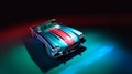 1960's Chevrolet Corvette Automotive Art on a colorful background, AI-generated. Royalty Free Stock Photo