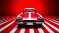 1960's Chevrolet Corvette Automotive Art on a colorful background, AI-generated. Royalty Free Stock Photo