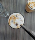 It& x27;s coffee time, creamy foamy coffee Royalty Free Stock Photo
