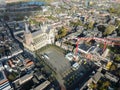 's-Hertogenbosch, Sint-Janskathedraal and the parade square, city unofficially called Den Bosch capital of the Royalty Free Stock Photo