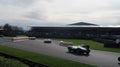 1950's racing cars at Goodwood chicane. Royalty Free Stock Photo