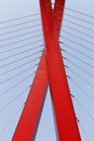 X in the shape of a cable-stayed bridge,unique Royalty Free Stock Photo