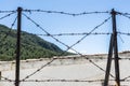 X-shaped barbed wire in Spain Royalty Free Stock Photo