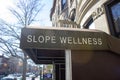 'Slope Wellness' sign in New York, USA Royalty Free Stock Photo