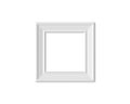 1x1 Square picture frame mockup. Realisitc paper, wooden or plastic white blank for photographs. Isolated poster frame mock up Royalty Free Stock Photo