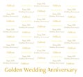 8x8 step repeat banner - Golden Wedding Anniversary Celebrate Happy 25th