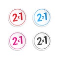 2x1 Stickers Vector Royalty Free Stock Photo