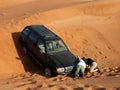 4x4 stuck in sand Royalty Free Stock Photo