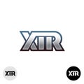 X, T and R letters sport font ligature logo