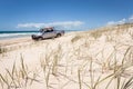 4x4 Ute Surf Beach Bribie Island Queensland Australia Royalty Free Stock Photo