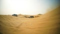 4x4 vehicle driving off road. Stock. Sand dune all-terrain car