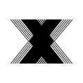 X, WXW initial geometric company logo and vector icon