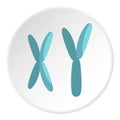 X and Y chromosomes icon circle Royalty Free Stock Photo