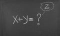 X+y=Z. Royalty Free Stock Photo