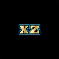 X Z letter logo abstr