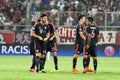 Xabi Alonso during the UEFA Champions League game between Olympi