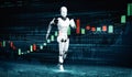 XAI Future financial technology controlled by AI robot using machine learning Royalty Free Stock Photo