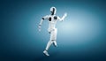 XAI Running robot humanoid showing fast movement and vital energy Royalty Free Stock Photo