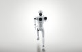 XAI Running robot humanoid showing fast movement and vital energy Royalty Free Stock Photo