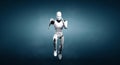 XAI Running robot humanoid showing fast movement and vital energy Royalty Free Stock Photo