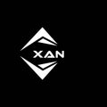 XAN abstract technology logo design on Black background. XAN creative initials letter logo concept Royalty Free Stock Photo