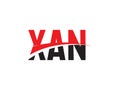 XAN Letter Initial Logo Design Vector Illustration Royalty Free Stock Photo