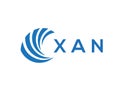 XAN letter logo design on white background. XAN creative circle letter logo Royalty Free Stock Photo