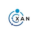 XAN letter technology logo design on white background. XAN creative initials letter IT logo concept. XAN letter design Royalty Free Stock Photo