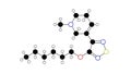 xanomeline molecule, structural chemical formula, ball-and-stick model, isolated image muscarinic agonists