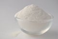 Xanthan gum - a white powder of plant origin for gluten free baking and cooking Royalty Free Stock Photo