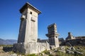 Xanthos Ancient City. Grave monument and the ruins of ancient city of Xanthos - Letoon Xantos, Xhantos, Xanths in Kas, Antalya/T