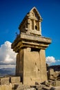 Xanthos Ancient CÃÂ°ty. Grave monument and the ruins of ancient city of Xanthos - Letoon Xhantos, Xanths in Antalya, Turkey