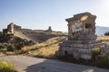 Xanthos Ancient City. Grave monument and the ruins of ancient city of Xanthos - Letoon Xantos, Xhantos, Xanths in Kas, Antalya/T