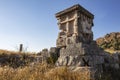 Xanthos Ancient City. Grave monument and the ruins of ancient city of Xanthos - Letoon Xantos, Xhantos, Xanths in Kas, Antalya/T