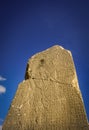 Xanthos Ancient city, inscribed grave monument and the ruin of ancient city of Xanthos - Letoon Xantos, Xhantos, Xanths in Kas Royalty Free Stock Photo