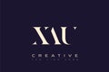 XAU abstract letter logo design Royalty Free Stock Photo