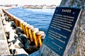 Xaver storm tetrapod at Darlowko port entrance Royalty Free Stock Photo